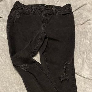Joe Fresh Black Jegging Distressed Jeans